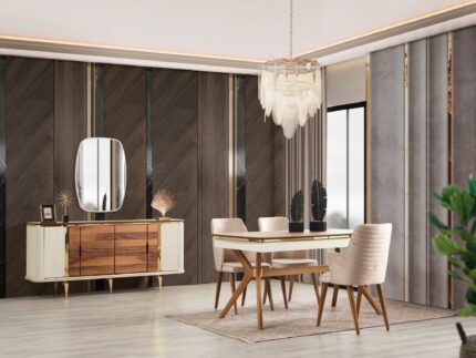 ANKA CEVİZ AYTAŞI YEMEK ODASI TAKIMI